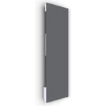 ILO - Radiateur Soufflant Mural - 1250W - +28 Motifs- Extra Plat, Verre- IP44 - Vertical- Programmable, Silencieux - Gris Souris