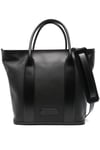 Soft Grain Leather Zip Shopper Black Men