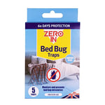 Zero In Bed Bug Trap - 5-Pack, Ready-To-Use, Poison-Free Treatment, Bed Bug Detector, Monitors Infestation