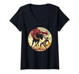 Womens Amazing Bull Fight for Matador Lovers V-Neck T-Shirt