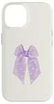 iPhone 14 Light Purple Lilac Coquette Bow Watercolor Aesthetic Case