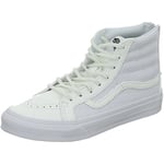 Vans Mixte Sk8-Hi Slim Zip Baskets, Perf Leather/True White, 40.5 EU