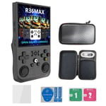 Console De Jeu Portable R36max 4.0 Pouces Écran 3d Double Manette Gba Pour Emulation De Jeux Psp Couleur Noire