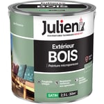 Peinture Bois Microporeux Extérieur Satin - Portes, fenêtres, portails, mobilier de jardin - Vert Provence 2,5 l - Julien