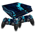 Ensemble Marbre Bleu Autocollant Peau Film Adapté pour Ps4 Pro Console RX022-13