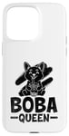 Coque pour iPhone 15 Pro Max Boba Queen - Thé au lait pour chien - Pour amoureux des perles