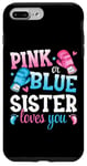 iPhone 7 Plus/8 Plus Pink Or Blue Sister Loves You Boxing Gender Reveal Party Case