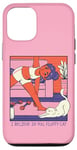 iPhone 12/12 Pro Fluffy Cat Yoga Stretch Cozy Home Yoga Cute Retro Comic Case