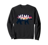 MAMA BEAR Women Scenic Christmas Pajama Family Mom Gift Sweatshirt