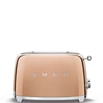 Smeg - Grille-Pain 2 Tranches TSF01RGEU, Couleur Or Rose