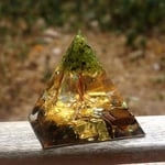 Energy Generator Orgone Pyramid Ametist Peridot Healing Natural Crystal Reiki Chakra Generator Orgonite 3