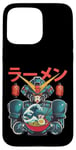 Coque pour iPhone 15 Pro Max Ramen japonais Mecha Robot géant La grande vague Anime