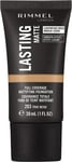 Rimmel Lasting Matte Full Coverage Light-Weight Foundation 30Ml, 203 True Beige