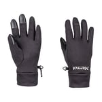 Marmot Wm's Power STR Connect Glove Gants Polaires, Chauds, Coupe-Vent, Hydrofuges, pour Outdoor, Vélo, Course à Pied Femme Black FR: M (Taille Fabricant: M)