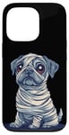 Coque pour iPhone 13 Pro Chien mignon comme momie pour les amoureux des chiens et des momies