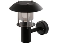 Dekanon Vägglampa, Svart Ral 9005, E27 Sockel, Klass I, Ip56, Ik10, Standard