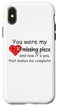 Coque pour iPhone X/XS You Were My Missing Puzzle Piece Valentines Day Couple Heart