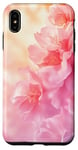 Coque pour iPhone XS Max Rose aquarelle douce dégradé floral nature art