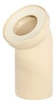 Sanitop-Wingenroth 21640 1 Coude de raccordement pour WC sur Pied 45°, Couleur Naturelle, Natura, Petit