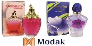 Modak 2 Pack women Perfume Laghmani's Strawberry,Fragrant Cloud Purple EDP 100ml
