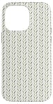 Coque pour iPhone 14 Pro Max Chevron vert minimaliste sur blanc