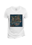 T-Shirt Homme Col V Pubg Map Playerunknown's Battlegrounds Gamer