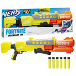 Nerf Fortnite Legendary TAC Dart Blaster, Yellow Glow Lap Design, 6 Dart Mega Dr