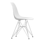 Vitra - Eames RE Plastic Chair DSR 85 Cotton White, Chrome - Matstolar - Charles & Ray Eames - Vit - Metall/Plast