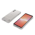 Sony Platinum Gray Style Cover with Stand for Xperia 5 V | Two-Way Kickstand for Content Lovers | XQZ-CBDE