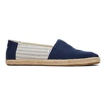 TOMS Men's Alpargata Rope Classic Loafer Flat, Navy Blue, 10 UK