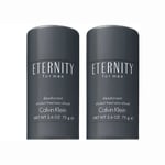 2-pack Calvin Klein Eternity For Men Deostick 75ml Transparent