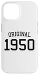 Coque pour iPhone 14 Original 1950, 75 ans pour homme et femme 75e anniversaire