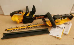 DeWalt DCM565 18V XR 12" Compact Chainsaw & DCMHT563 Hedge trimmer Bare Units