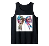 Bow in Watercolor || Aesthetic cheetah leopard pattern Bow Tank Top