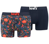 Lot de 2 Boxers fermés Levi's® en coton bleu marine fleuri