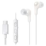 JVC HA-FR9UC-W Gumy Connect USB-C™ Earphones with Remote Control with Easy Push Buttons and Microphone On/Off - White