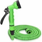 Csparkv - D'arrosage Extensible 7,5m avec 7 Fonctions Pistolet - Tuyau Flexible et rétractable Jardinage pelouse Plante Fleur