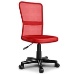 TRESKO® Chaise Fauteuil siège de Bureau Ergonomique, de 7 Couleurs différentes, Lift SGS contrôlé (Rouge)