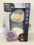 Nuby Soft Penguin Plush Toy Baby Sleep Aid Smart Cry Sensor 0 Months + - NEW