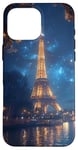 Coque pour iPhone 16 Pro Max Tour Eiffel Paris France la nuit majestueuse