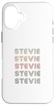 Coque pour iPhone 16 Plus T-shirt Love Heart Stevie Style grunge/vintage noir Stevie