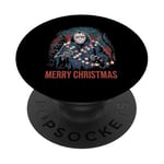 Merry Christmas Horror Fan Slasher 80s-Themed PopSockets Adhesive PopGrip