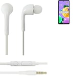 Earphones pour LG Electronics K52 in ear headset stereo blanc