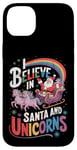 iPhone 14 Plus Christmas Unicorn Lover I Believe In Santa And Unicorns Case