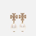 Tory Burch Kira 18K Gold-Plated Pearl Earrings