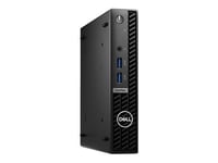 Dell OptiPlex 7010 (version 2023) - Micro Core i5 13500T / jusqu'à 4.6 GHz - vPro Enterprise - RAM 16 Go - SSD 512 Go - NVMe, Class 35 - UHD Graphics 770 - Gigabit Ethernet, Bluetooth, IEEE 802.11ax (Wi-Fi 6E) - Win 11 Pro - moniteur : aucun - noir - BTS