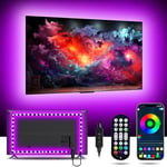 DTQJ TV LED Lights for TV，4M LED TV Backlights, 43-55 inch,TV Lights That Sync with TV,Music Sync LED TV Lights,TV Light Behind TV led Lights with Remote,Bluetooth APP Control USB LED Strip Lights