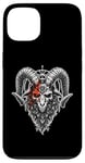 Coque pour iPhone 13 Pentagramme occulte Baphomet Satan Païen Gothique Death Metal