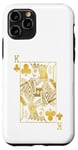 Coque pour iPhone 11 Pro Lucky Poker Cards Knight King of Clubs Game Casino