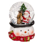 Mini Snöglob med Julfigur Snögubbe